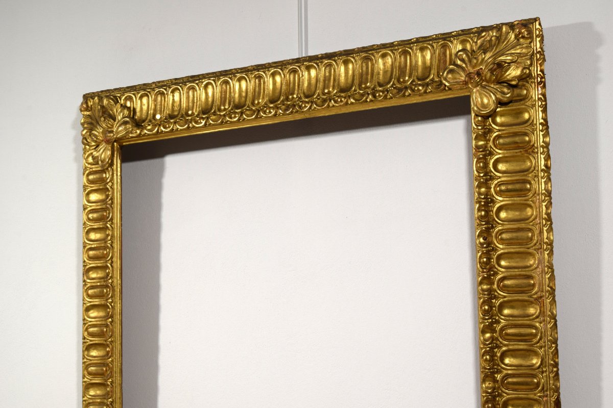 18th Century, Pair Of Tuscany Baroque Carved And Giltwood Frames-photo-4
