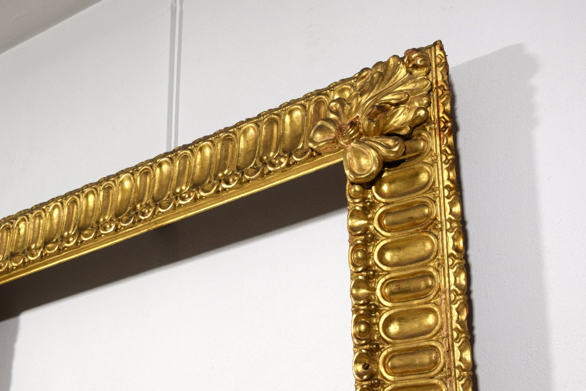 18th Century, Pair Of Tuscany Baroque Carved And Giltwood Frames-photo-5