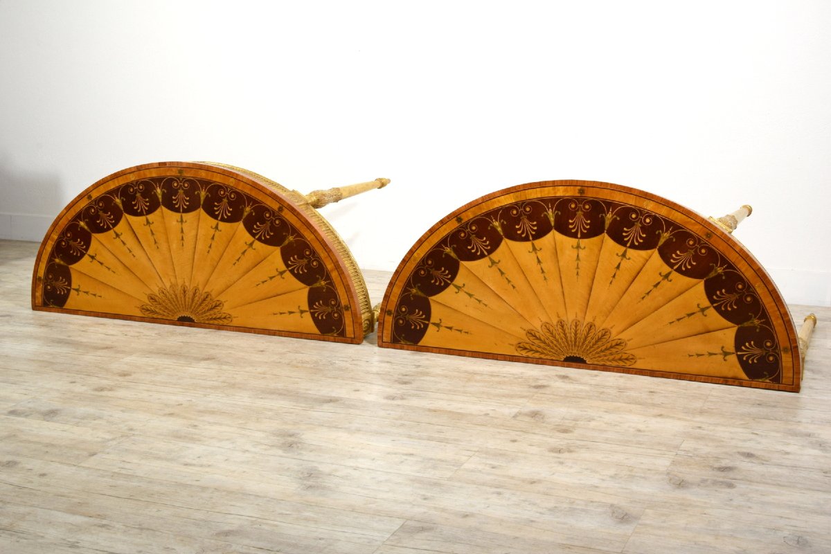 Rare Paire de consoles demi-lune, Angleterre, fin XVIIIᵉ – début XIXᵉ siècle-photo-6