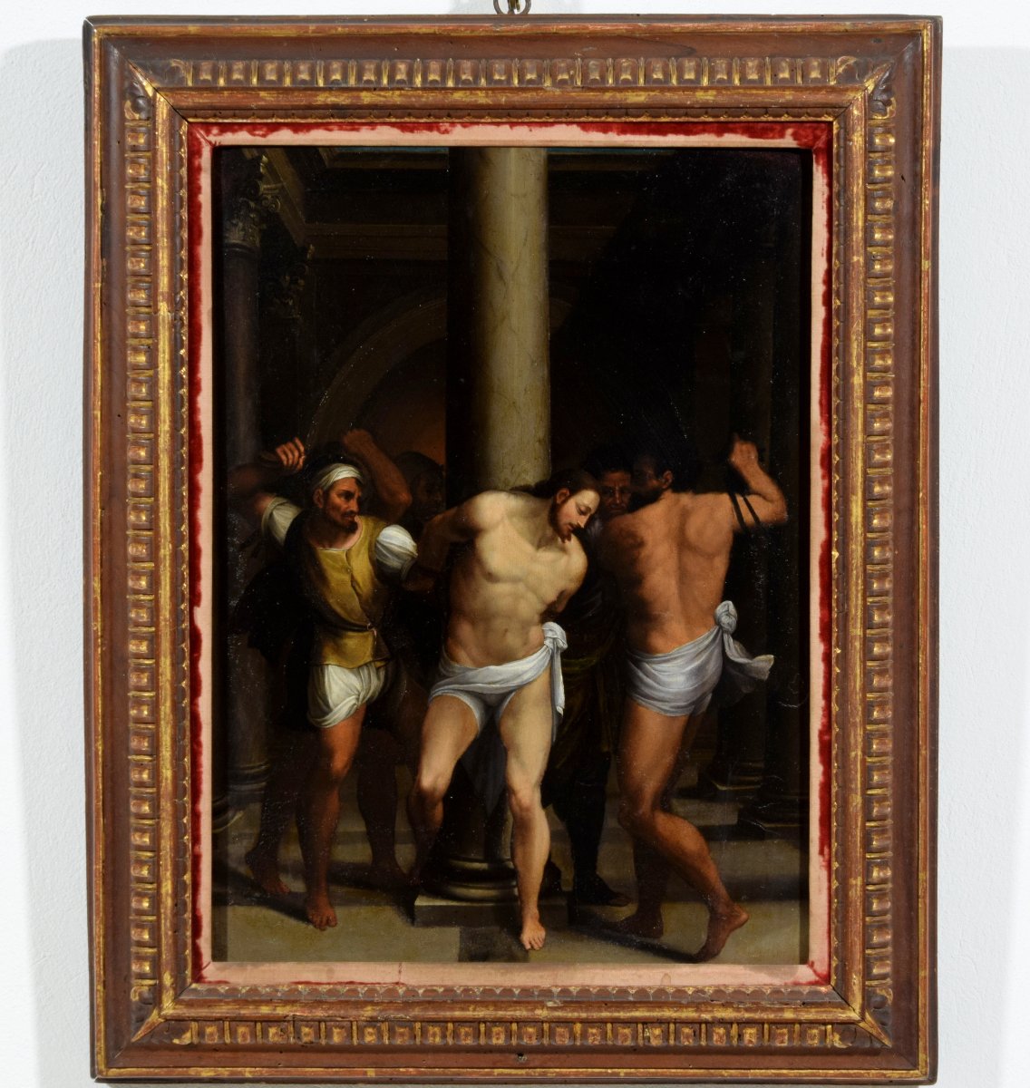 The Flagellation Of Christ, By A Roman Painter From The Second Half Of The 16th Century, Oil On Panel