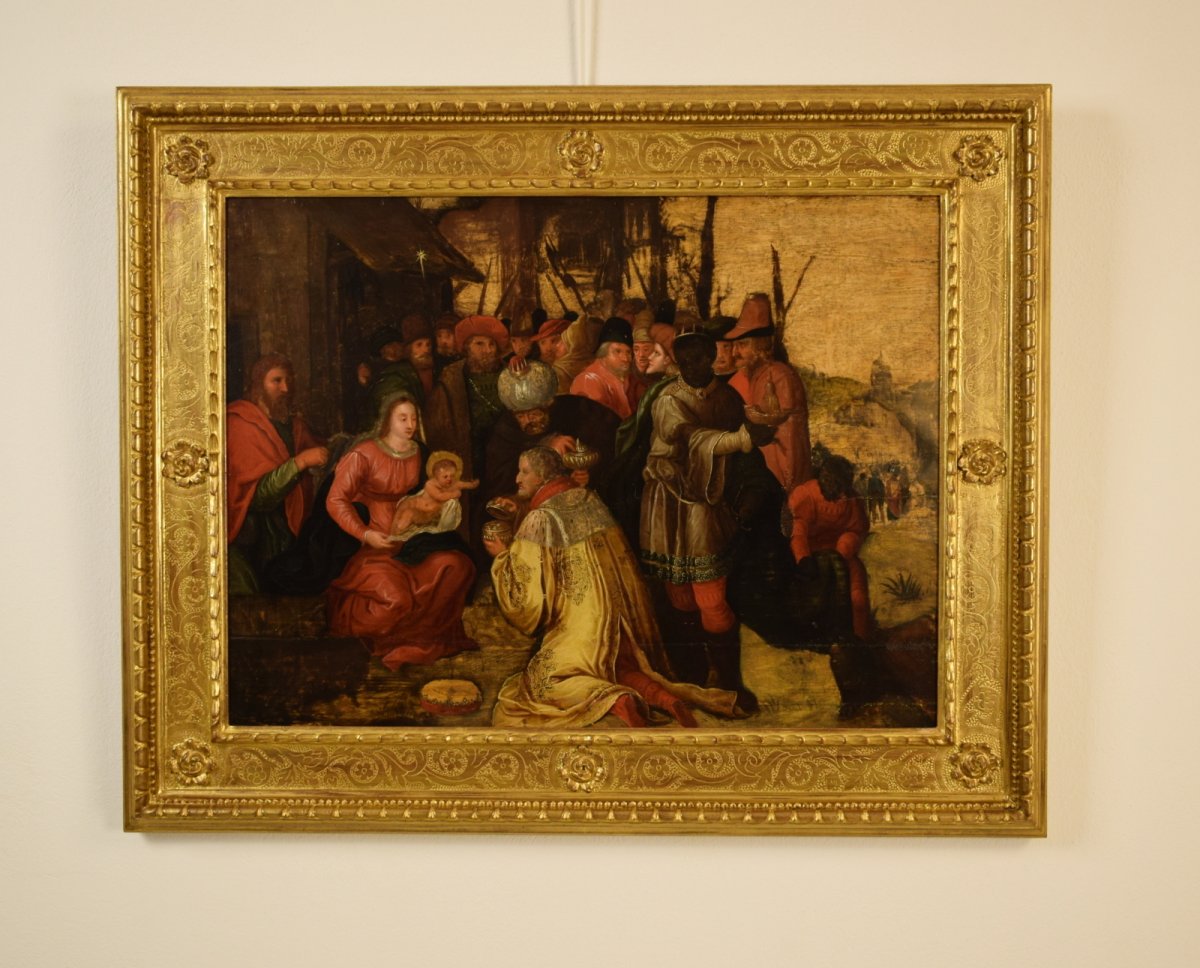 Adoration Des Mages, Frans Franken III Et Aides, Huile Sur Table, XVIIe Siècle, Flandre-photo-6