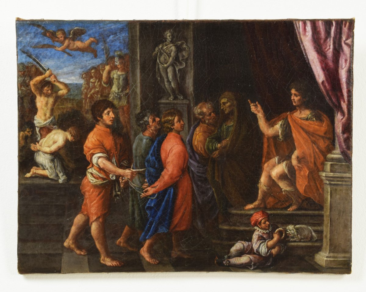 Giuliano Dinarelli (1629-1671), La Condamnation Et Le Martyre Des Quatre Saints Couronnés-photo-2