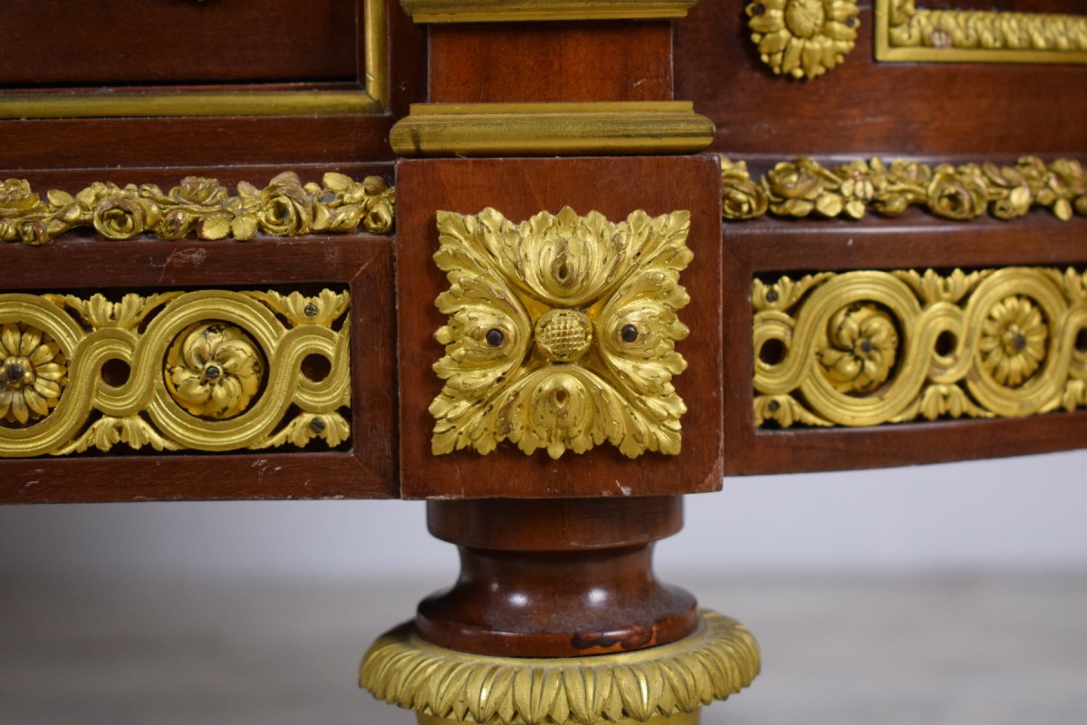 19th Century, Mahogany And Gilt Bronze French Showcase -photo-3