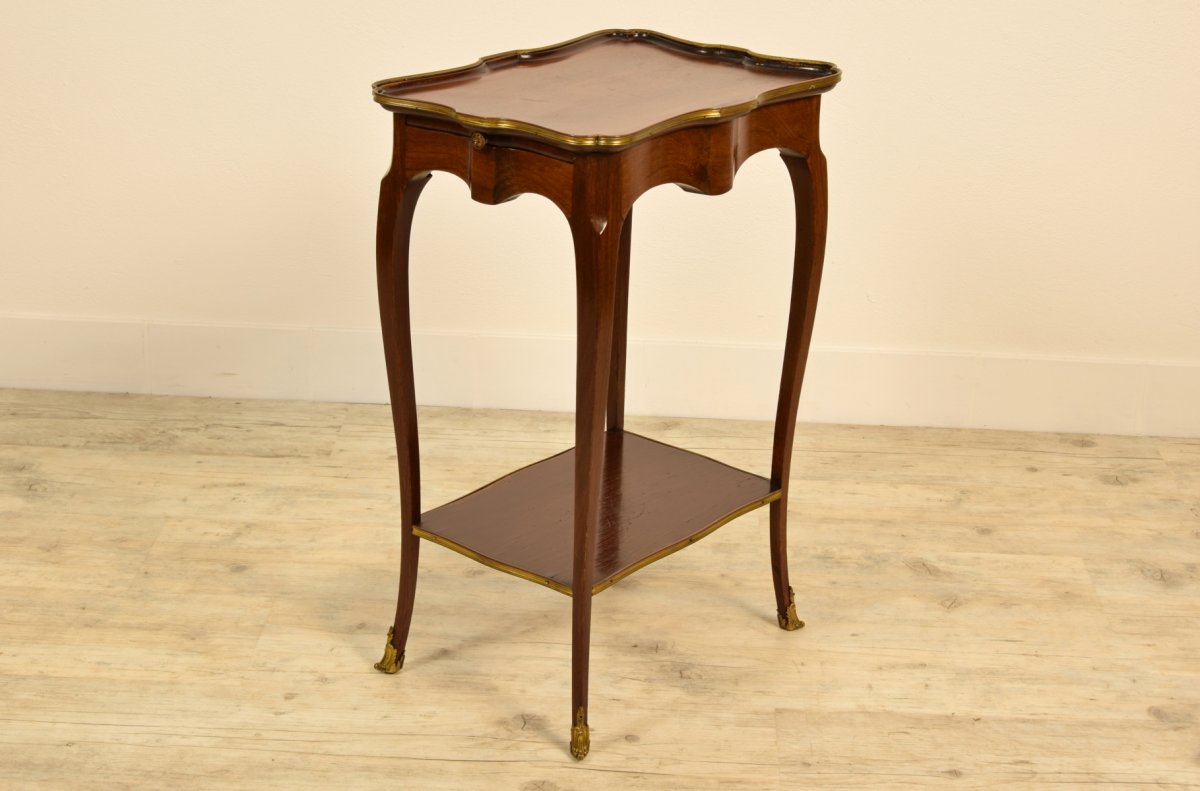 19th Century, French Mahogany Coffee Table By Escalier De Cristal-photo-4