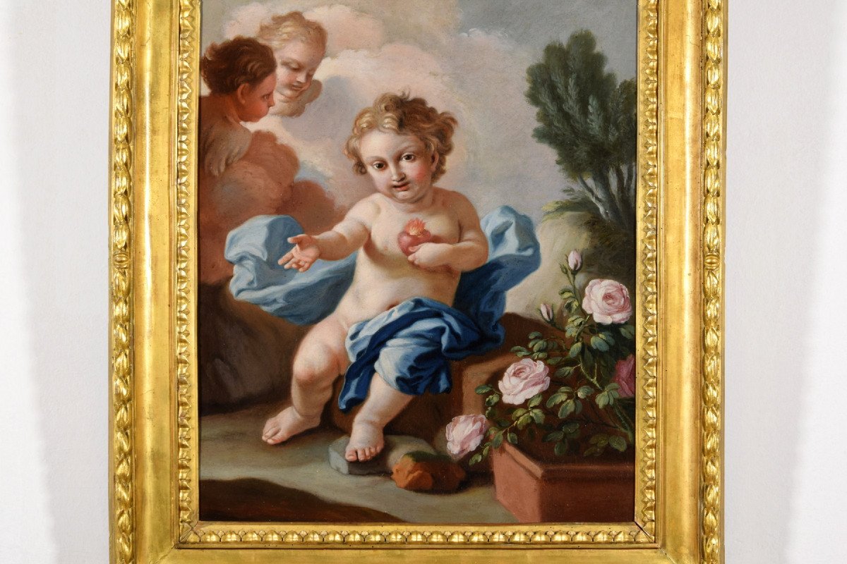 Pietro Bardellino (italie Naples, 1732 - 1806), Attr., Le Sacré Cœur De L’enfant Jésus-photo-3