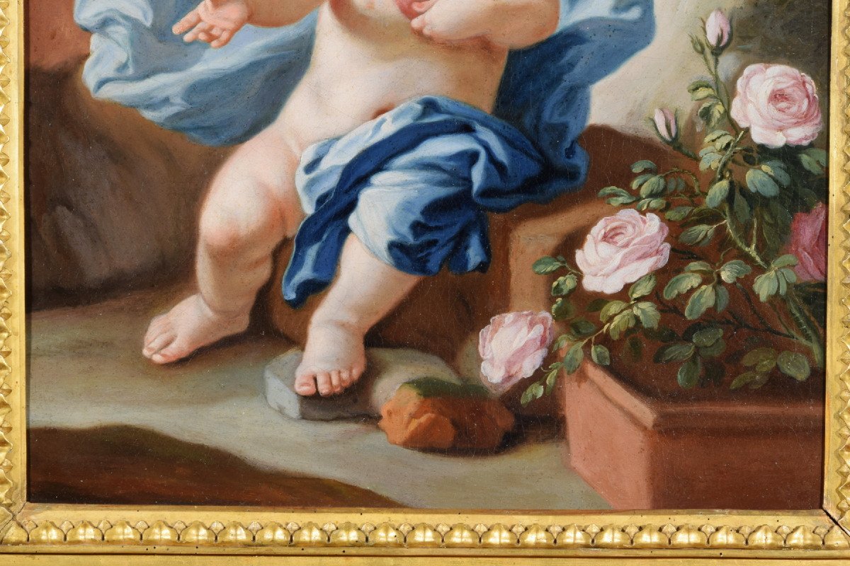 Pietro Bardellino (italie Naples, 1732 - 1806), Attr., Le Sacré Cœur De L’enfant Jésus-photo-5