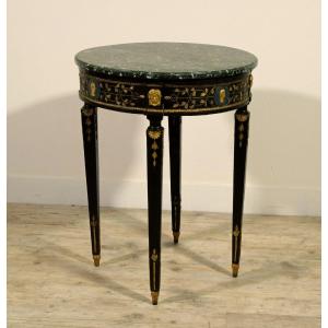  18th Century, Italian Neoclassical Carved And Lacquered Wood Coffee Table