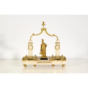 Centre de table en marbre et bronze doré, France, début du XIXe siècle
