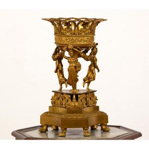 Chiseled And Gilded Bronze Centerpiece, France, Empire Period, Early 19th Century