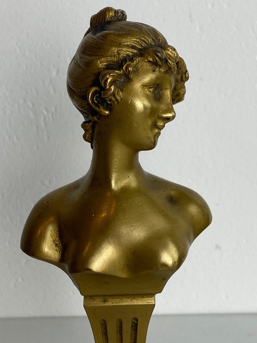 Wax Seal In Gilt Bronze 1900.-photo-2