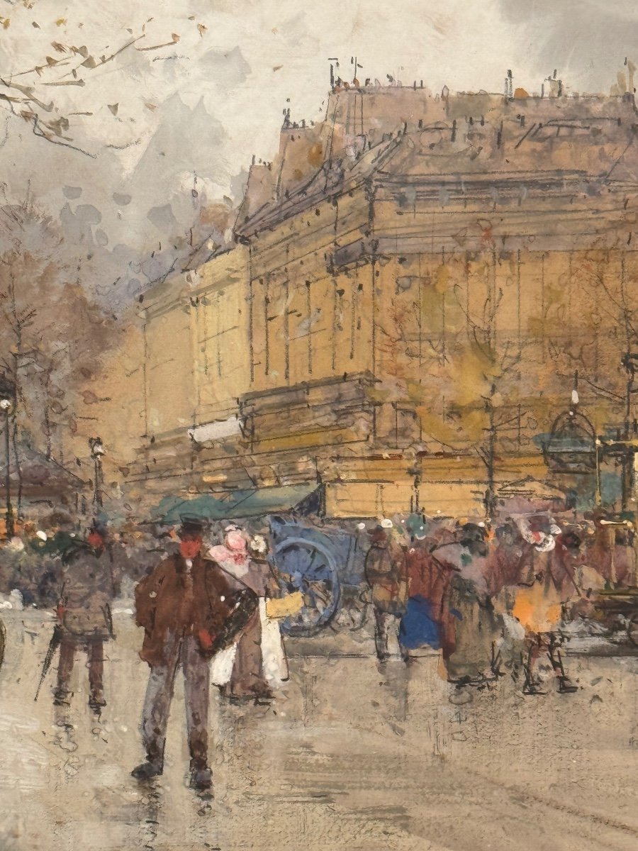 Place De Clichy By Eugène Galien Laloue.-photo-2