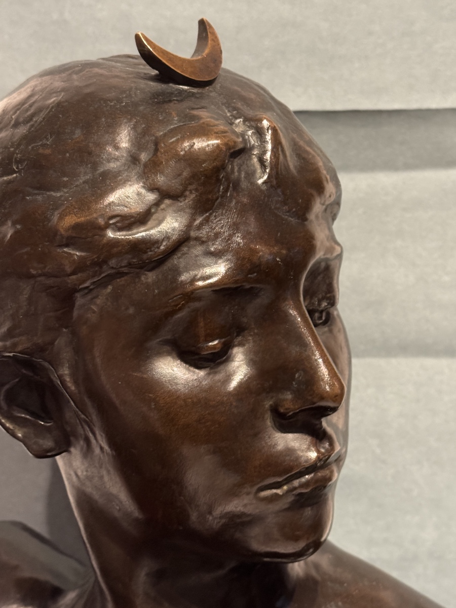 Buste de Diane en bronze par Falguière.-photo-2