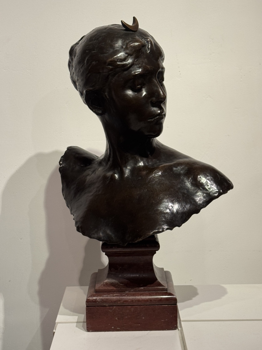 Buste de Diane en bronze par Falguière.-photo-3