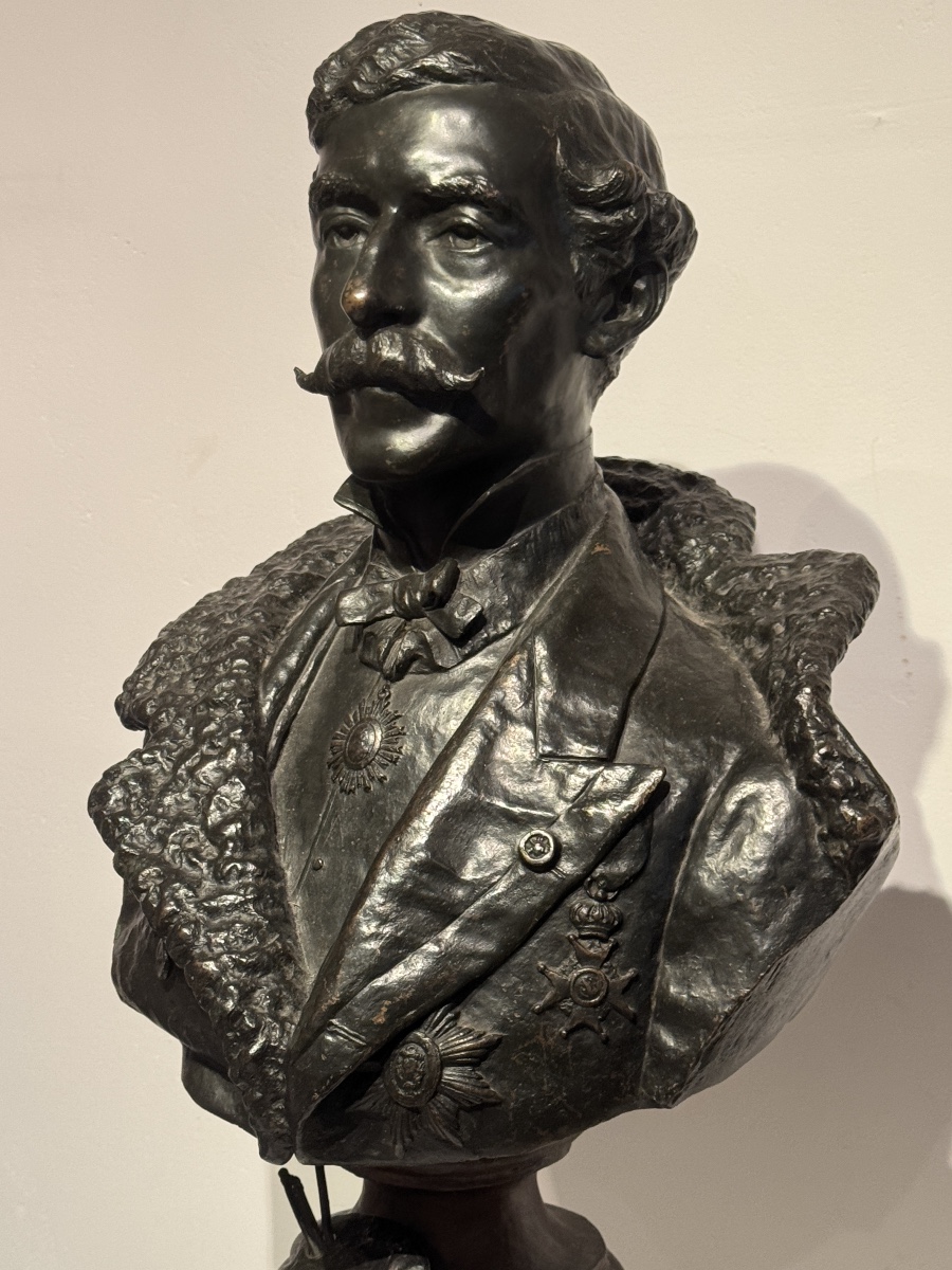 Buste du peintre Munger en bronze par Max Contini.-photo-2