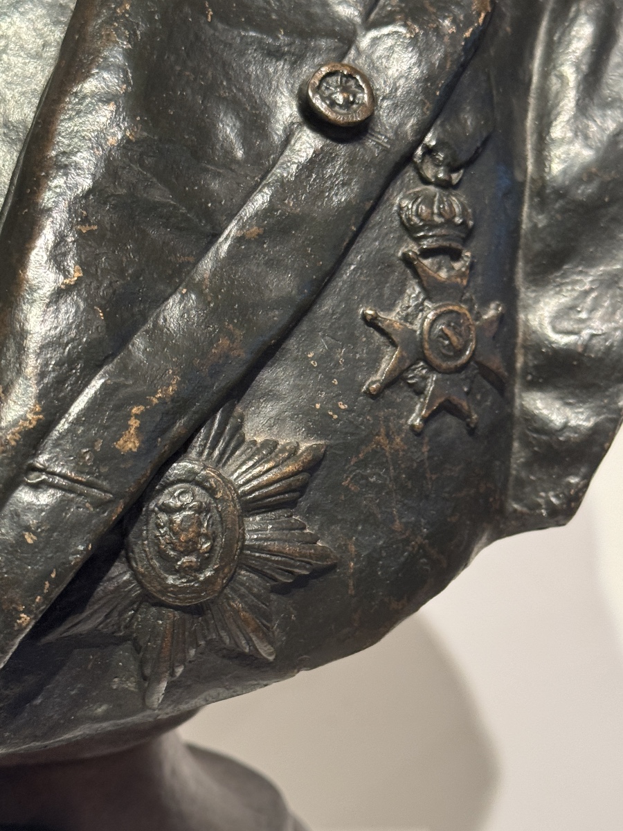 Buste du peintre Munger en bronze par Max Contini.-photo-3