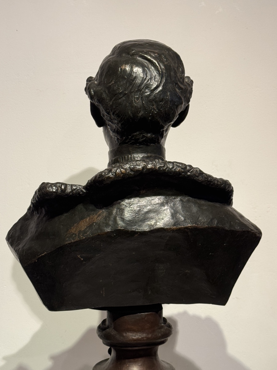 Buste du peintre Munger en bronze par Max Contini.-photo-4