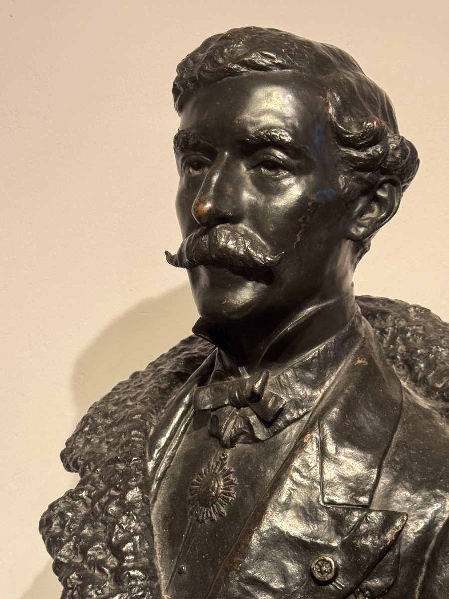 Buste du peintre Munger en bronze par Max Contini.-photo-1