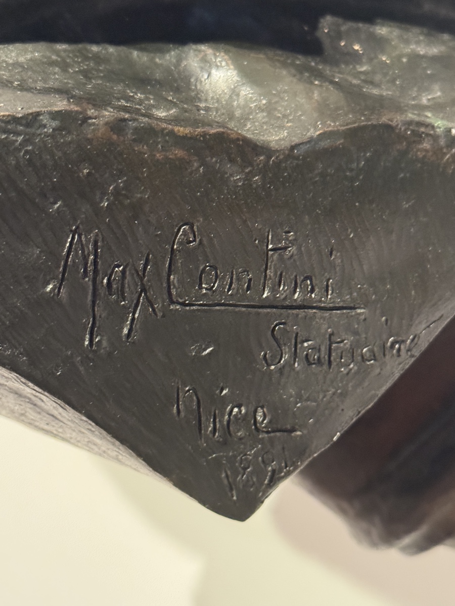 Buste du peintre Munger en bronze par Max Contini.-photo-2