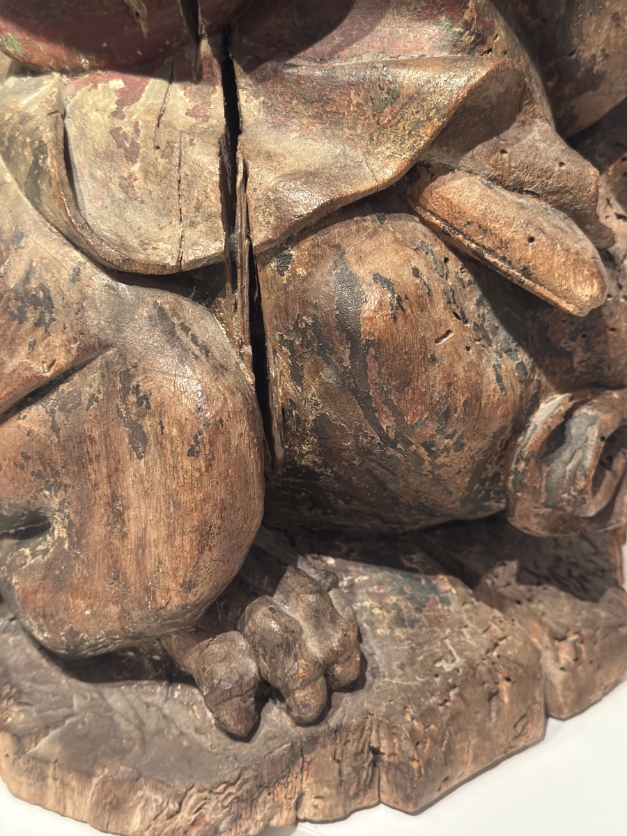 Saint Margaret In Walnut, 15th Century.-photo-3