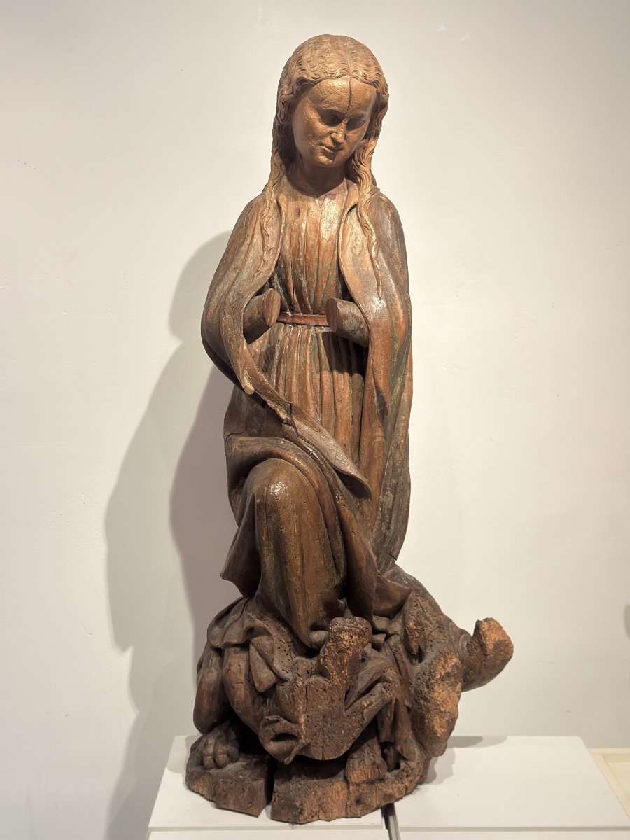 Saint Margaret In Walnut, 15th Century.