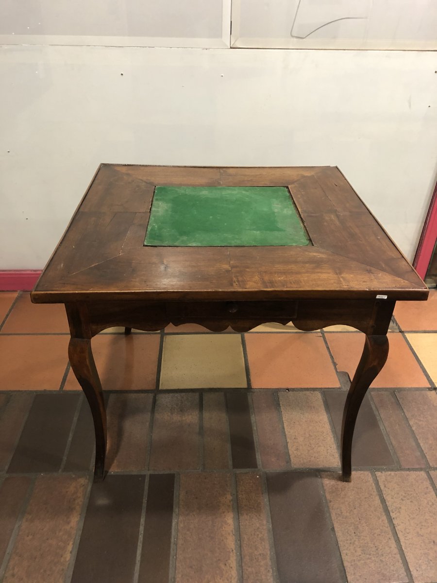 Table à Jeux Louis XV En Gaïac.-photo-2