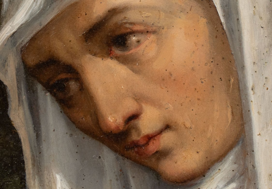 Dutch School, 17th Century: Virgin Of Sorrows (mater Dolorosa)-photo-2