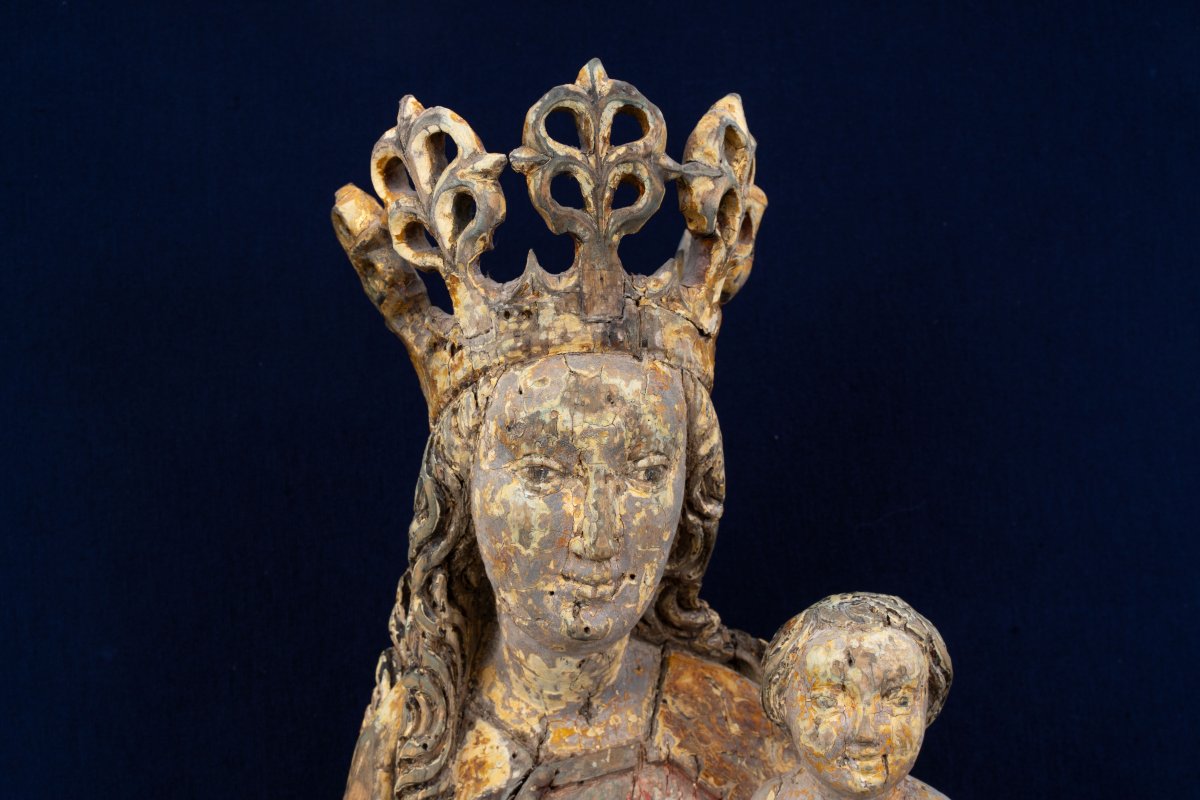 Austrian Gothic Virgin And Child, 15th Century-photo-4