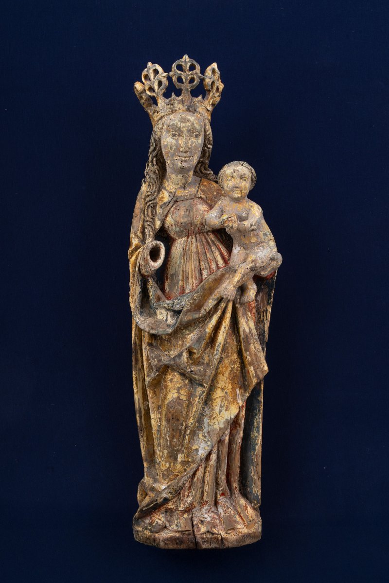 Austrian Gothic Virgin And Child, 15th Century