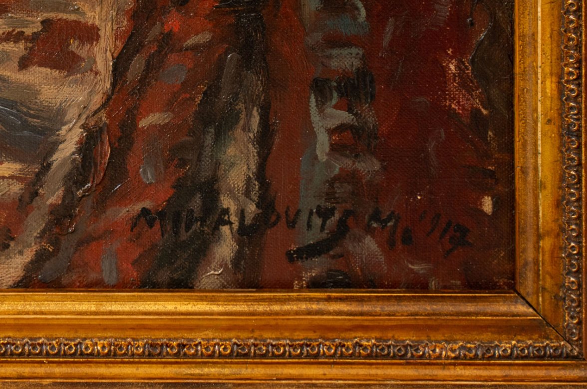 Miklós Mihalovits (1888–1960) : Intérieur d’un collectionneur d’art-photo-3