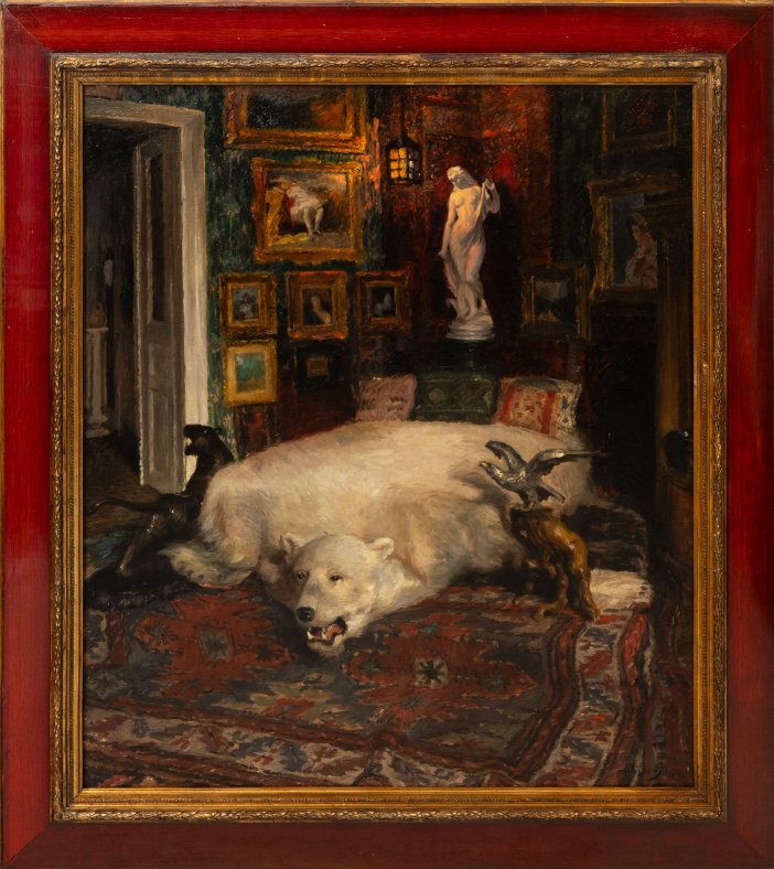 Miklós Mihalovits (1888–1960) : Intérieur d’un collectionneur d’art