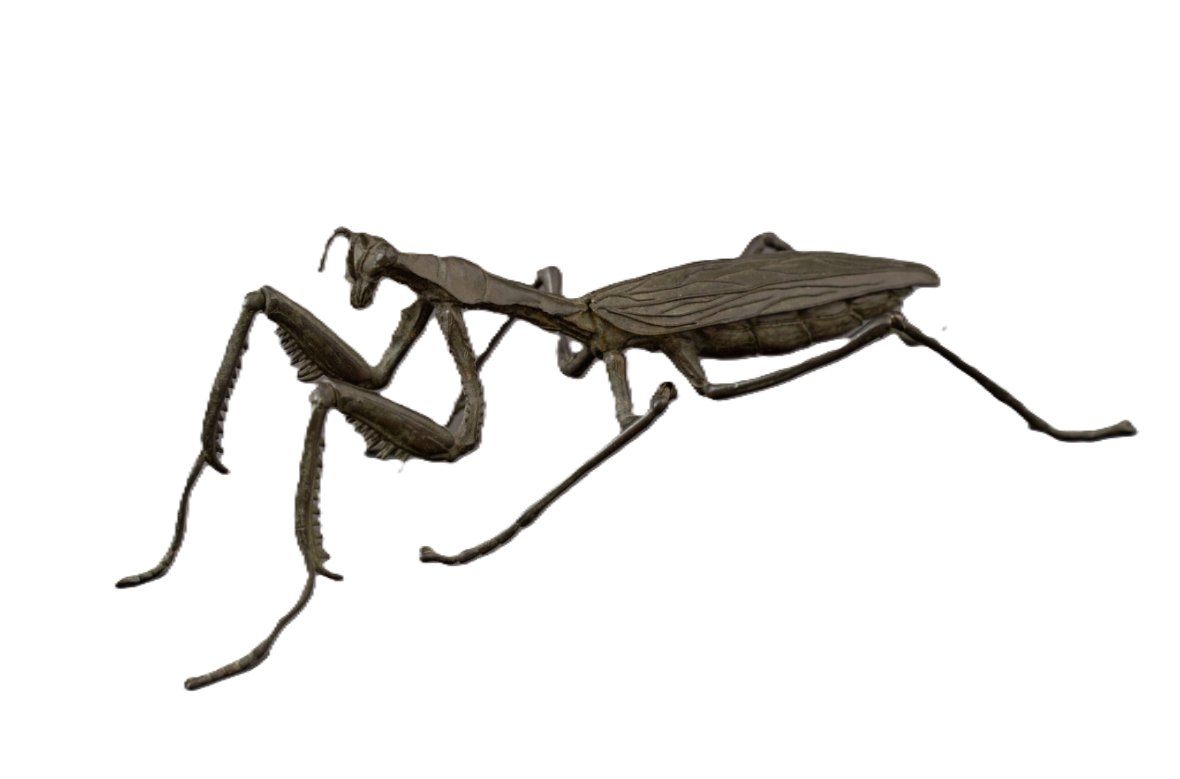 Japanese Jizai Okimono: A Praying Mantis, 19th Century