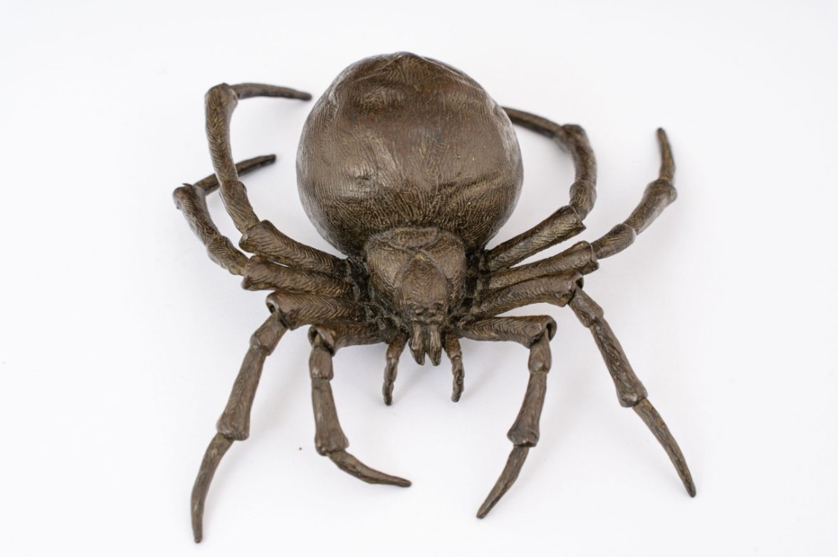 Japanese Jizai Okimono Spider, 19th Century-photo-3
