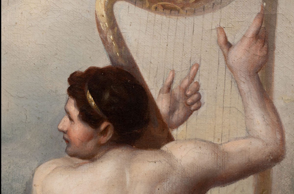 Ferdinand Keller (1842–1922), School: David Playing The Harp Before Bathsheba-photo-4