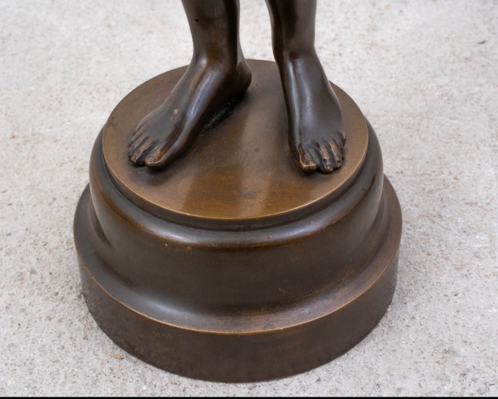 Eve With An Apple, Bronze Sculpture, C 1900-photo-4