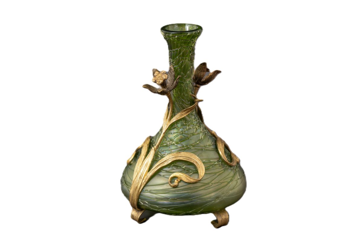 Vase en verre Art nouveau de Palme & König