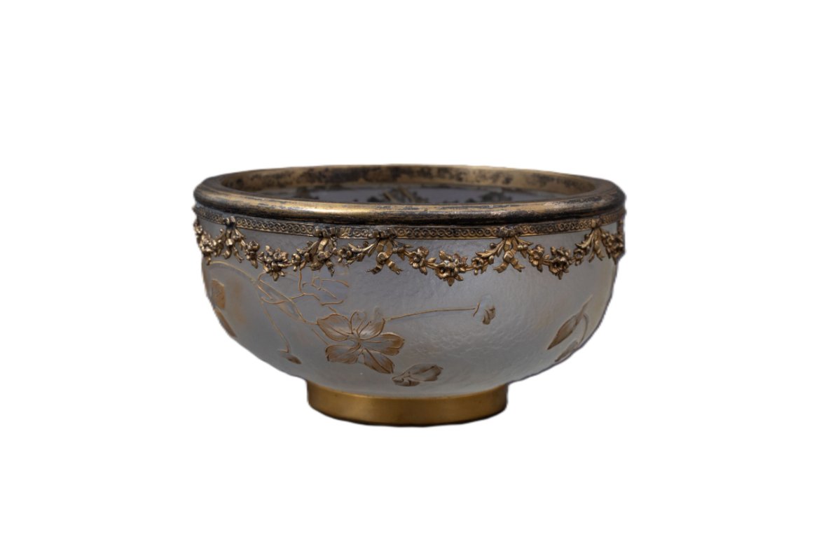 Victor Saglier (1809–1894): Art Nouveau Glass Bowl-photo-2