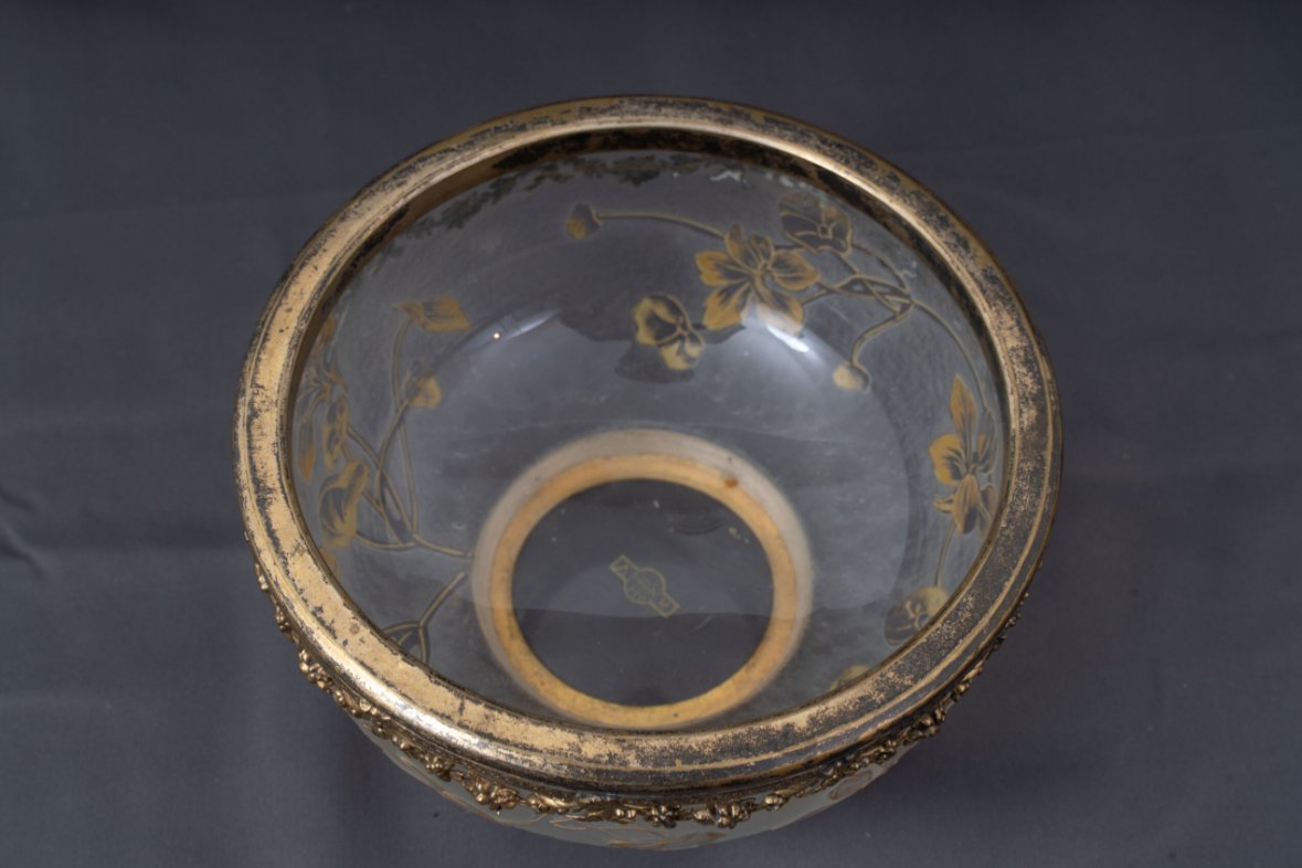 Victor Saglier (1809–1894): Art Nouveau Glass Bowl-photo-3