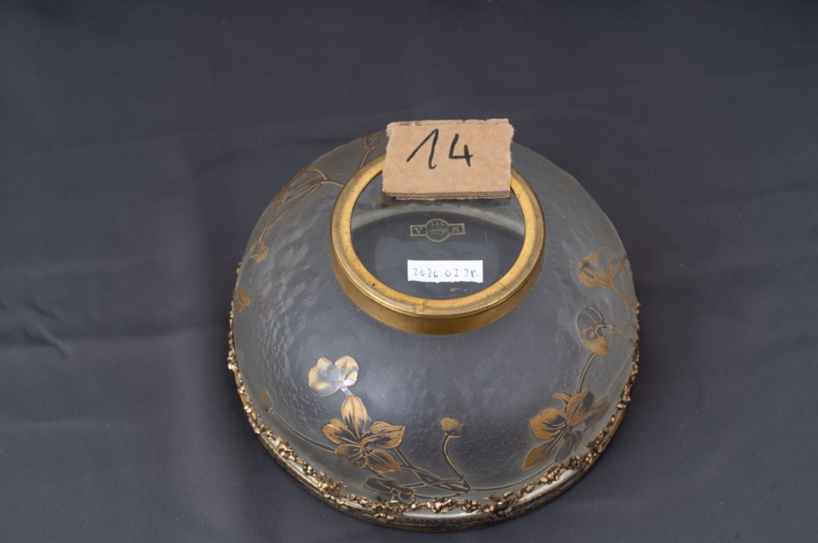 Victor Saglier (1809–1894): Art Nouveau Glass Bowl-photo-4