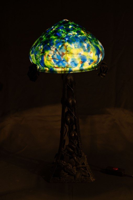 Art Nouveau Table Lamp, C. 1900-photo-2