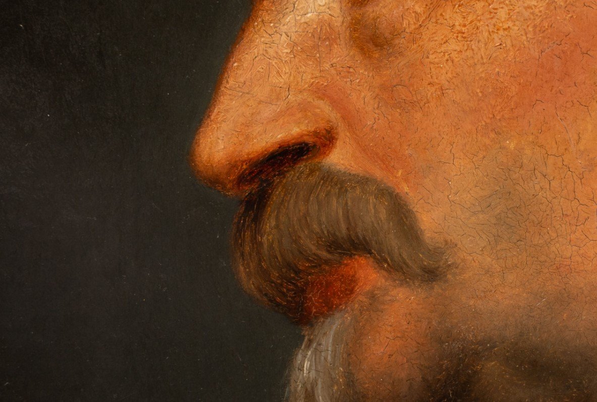Portrait d’homme d’après Anthony van Dyck, XIXe siècle-photo-3