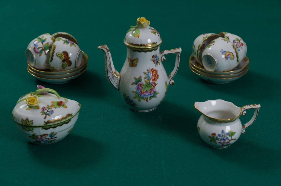 Herend Tea Set With Victoria Design For Six People-photo-2
