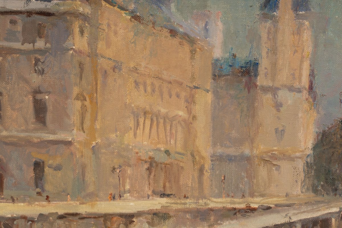 Francisco Baro (1926–2000) – La Seine et le pont Saint-Michel-photo-3