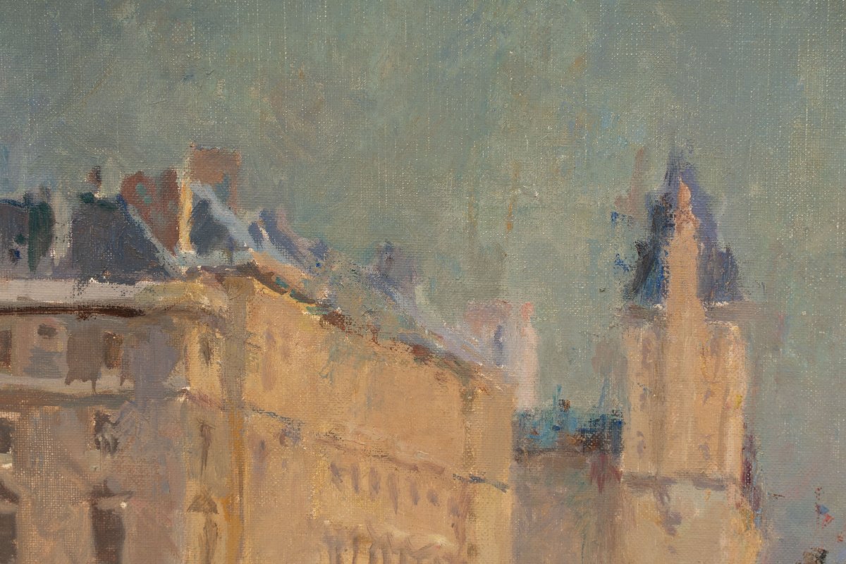 Francisco Baro (1926–2000) – La Seine et le pont Saint-Michel-photo-4