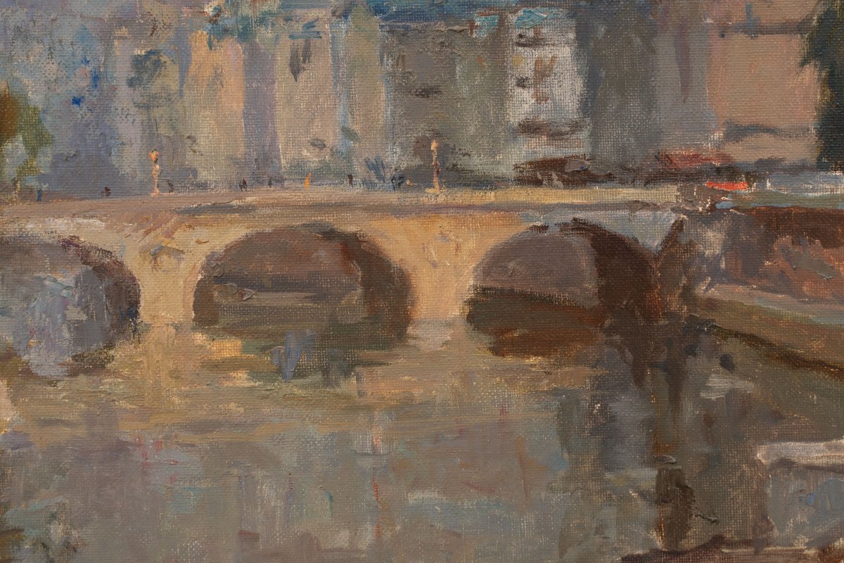 Francisco Baro (1926–2000) – La Seine et le pont Saint-Michel-photo-1