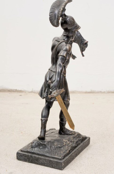 Jason With The Golden Fleece: 19th-century French Bronze Sculpture -photo-1