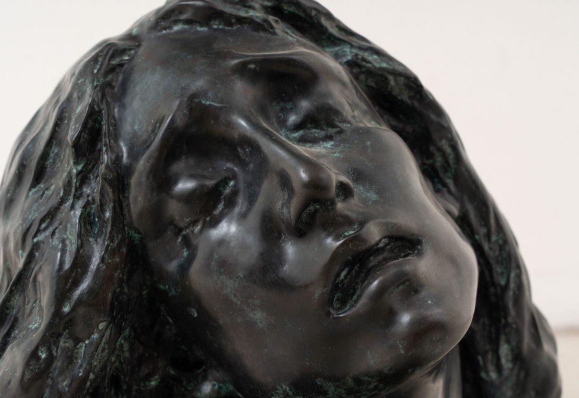 György Zala (1858–1937) : Buste de femme en bronze-photo-3