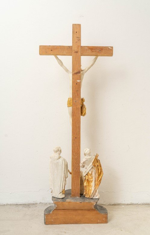    Baroque Crucifixion Group, 18th Century-photo-3