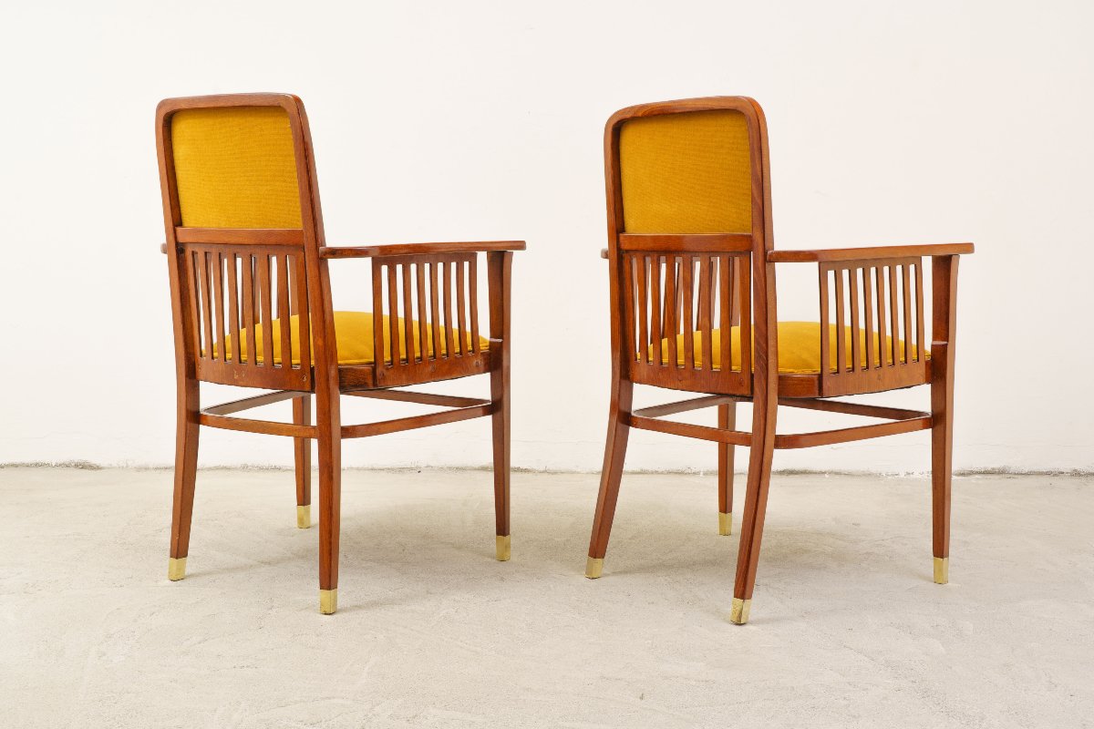 Paire de fauteuils modèle n° 420 réalisés par Jacob & Josef Kohn-photo-4