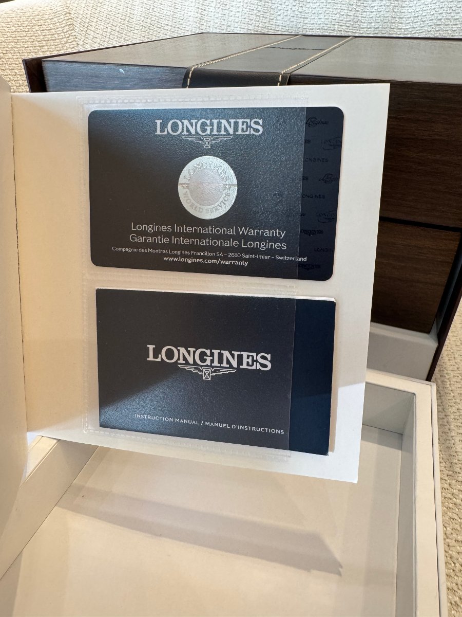 Longines Heritage Chronograph – Automatique – Ensemble complet avec boîte et documentation d’or-photo-5