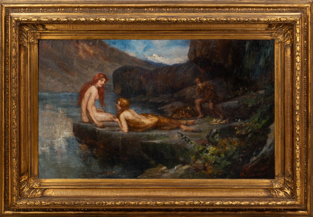 Hugo Löffler – Nymphes au bord d’un lac